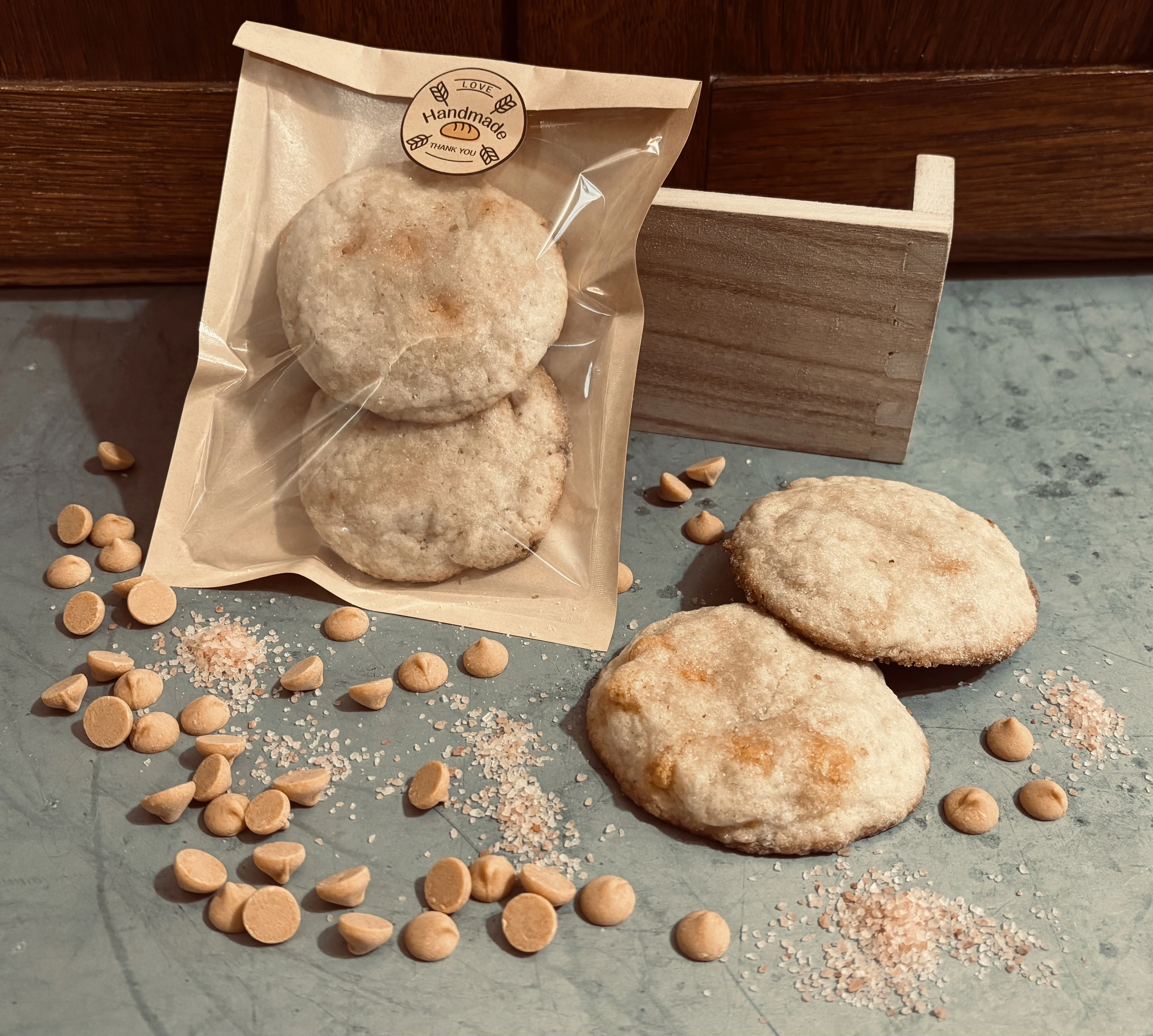 Salted Caramel Sourdough Cookies (2-Pack)